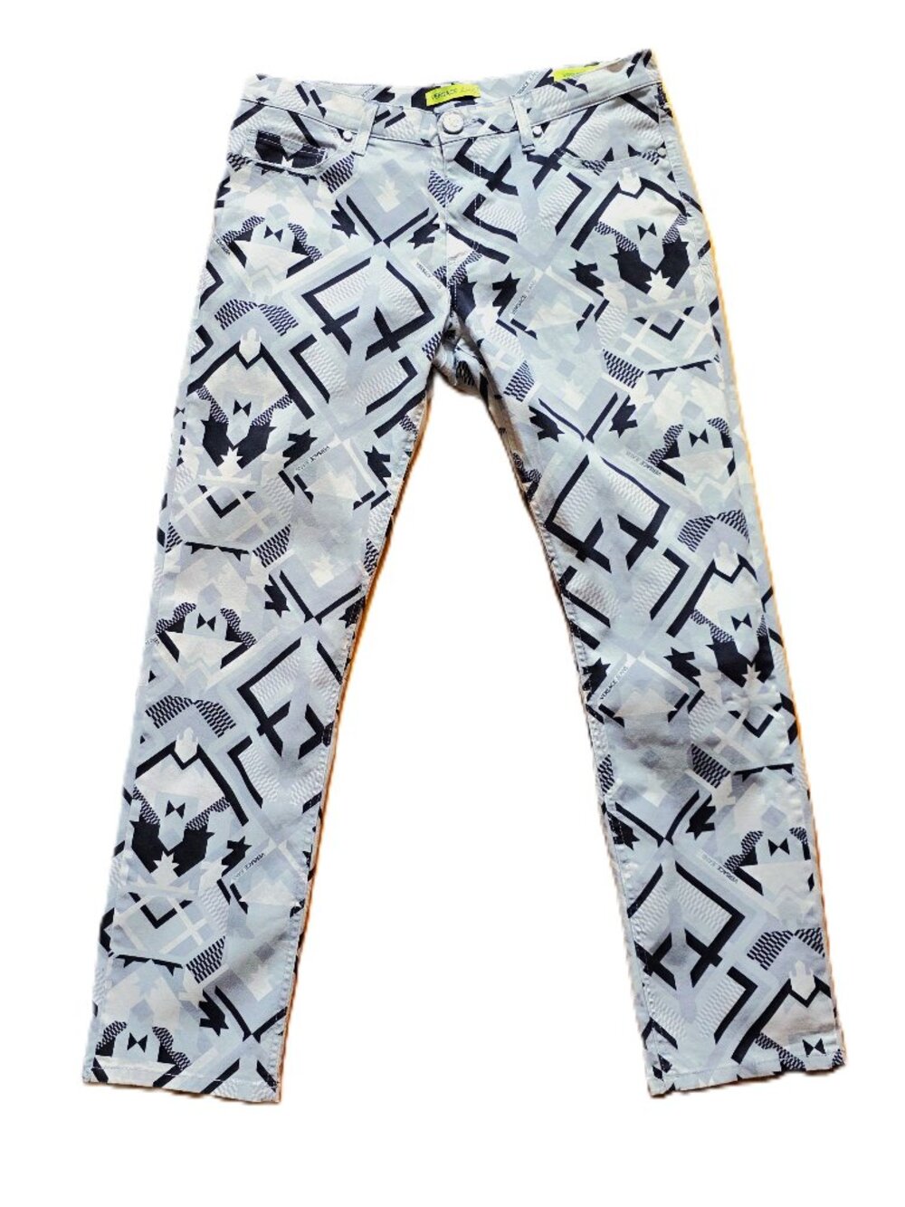 Versace jeans gray, black & white abstract geometric print